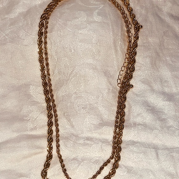Gold Rope Chain Necklace - Picture 2 of 7